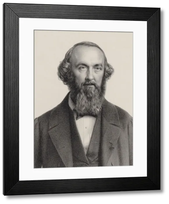 Framed Print : Portrait of the Composer Adrien de La Fage (1801-1862). Creator: Alophe, Marie-Alexandre Menut Framed Print : Portrait of the Composer Adrien de La Fage (1801-1862). Creator: Alophe, Marie-Alexandre Menut