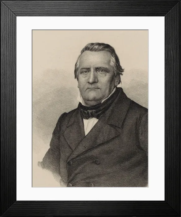 Framed Print : Portrait of the Composer Franz Lachner (1803-1890), 1850. Creator: Riedt, Christian Framed Print : Portrait of the Composer Franz Lachner (1803-1890), 1850. Creator: Riedt, Christian