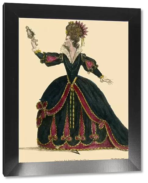 Mrs. Hartley in the Character of Mary Queen of Scots, 1777. Creator: J Thornthwaite