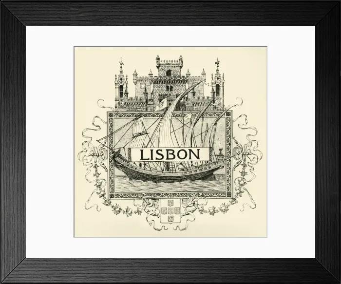 Framed Print : Lisbon, late 19th-early 20th century. Creator: Unknown Framed Print : Lisbon, late 19th-early 20th century. Creator: Unknown