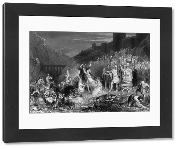 The destruction of Achan and his children in the valley of Achor, 19th century. Creator