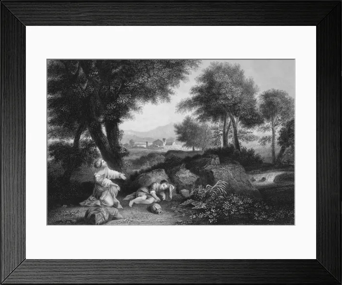 Framed Print : And the Angel of God called to Hagar out of Heaven, mid-late 19th century? Creator: James Sands Framed Print : And the Angel of God called to Hagar out of Heaven, mid-late 19th century? Creator: James Sands
