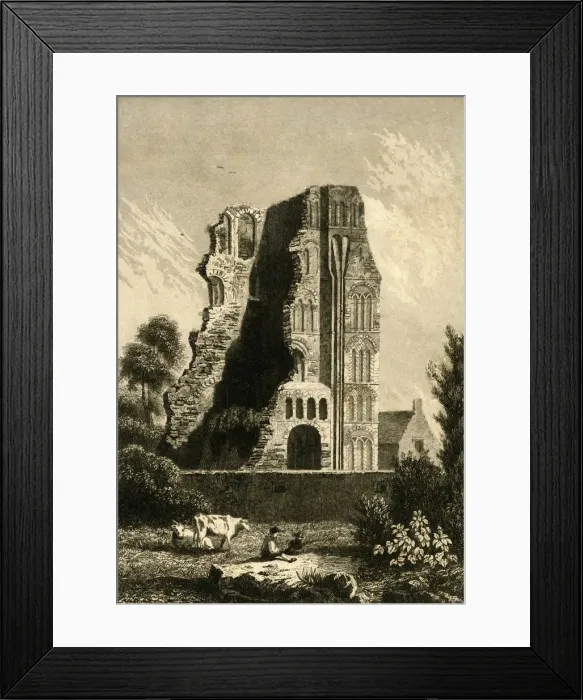 Framed Print : Ruins of a monastery at Canterbury, c1842. Creator: Gaucherel Framed Print : Ruins of a monastery at Canterbury, c1842. Creator: Gaucherel
