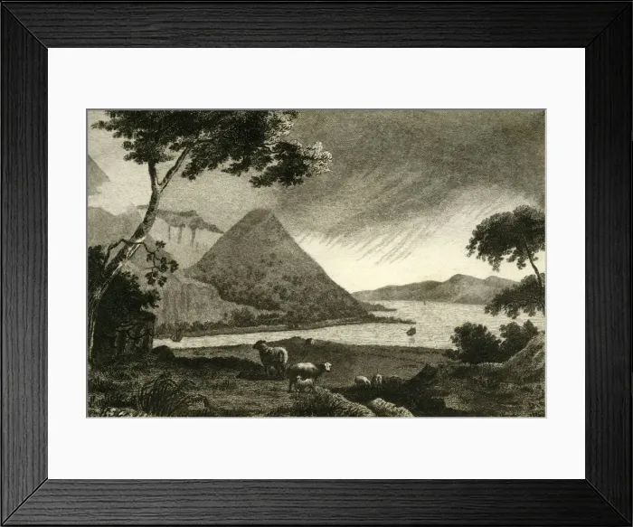 Framed Print : View at the Ferry of Ballyhulish, late 18th century. Creators: Unknown, F Cary Framed Print : View at the Ferry of Ballyhulish, late 18th century. Creators: Unknown, F Cary