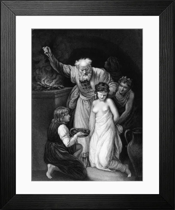 Framed Print : Who did with her according to his vow, early-mid 19th century? Creator: Samuel Freeman Framed Print : Who did with her according to his vow, early-mid 19th century? Creator: Samuel Freeman
