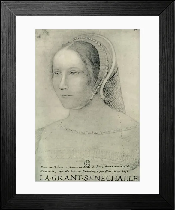 Framed Print : Diane de Poitiers, 1525, (1907). Creator: Unknown Framed Print : Diane de Poitiers, 1525, (1907). Creator: Unknown