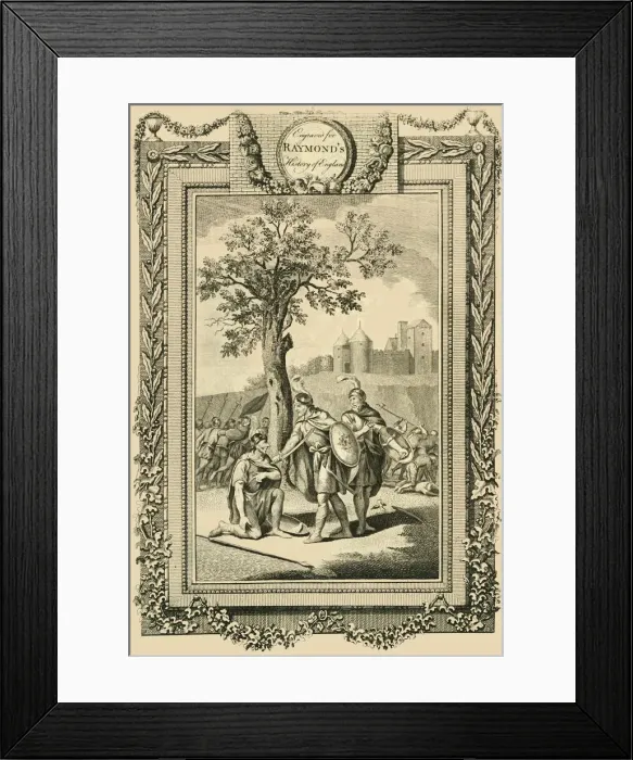 Framed Print : King Athelstan saving the Life of his Father, Edward the Elder... c1786. Creator Framed Print : King Athelstan saving the Life of his Father, Edward the Elder... c1786. Creator