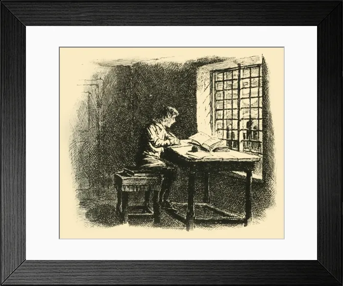 Framed Print : By the light of the moon he began his task, (1907). Creator: Unknown Framed Print : By the light of the moon he began his task, (1907). Creator: Unknown