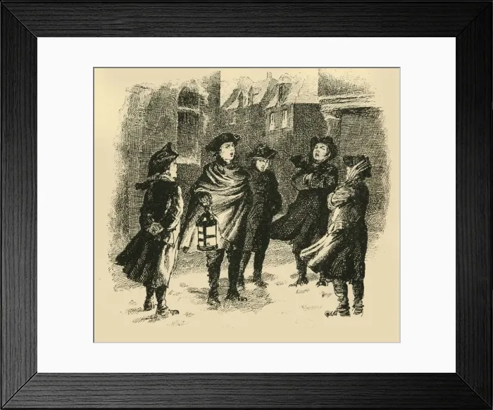 Framed Print : During the winter months the scholars were sent out to sing in the streets, (1907) Framed Print : During the winter months the scholars were sent out to sing in the streets, (1907)