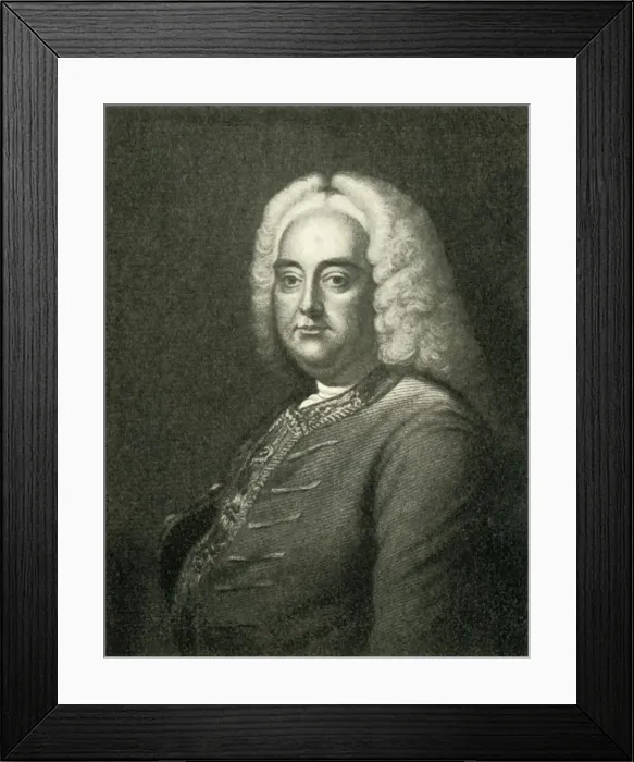 Framed Print : Handel, mid 18th century, (1907). Creator: Unknown Framed Print : Handel, mid 18th century, (1907). Creator: Unknown
