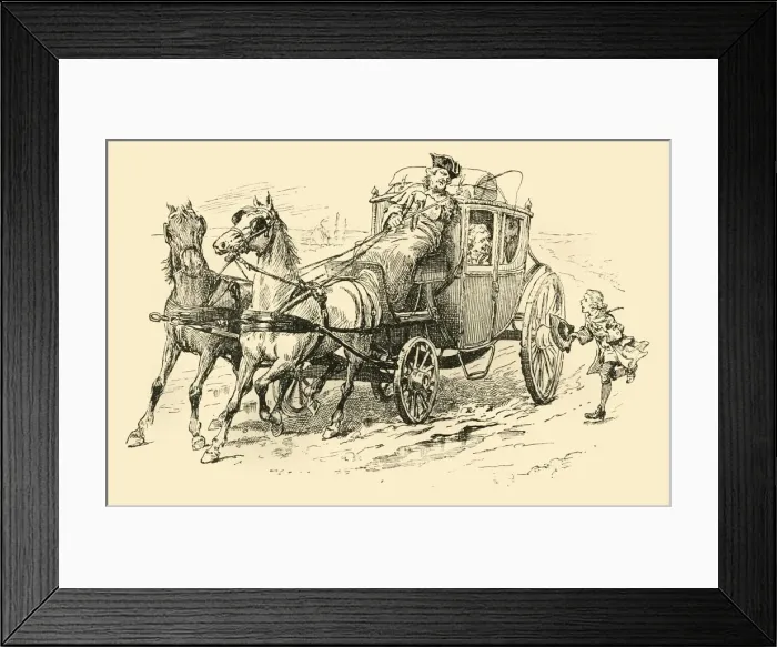 Framed Print : He called to the coachman to stop, (1907). Creator: Unknown Framed Print : He called to the coachman to stop, (1907). Creator: Unknown