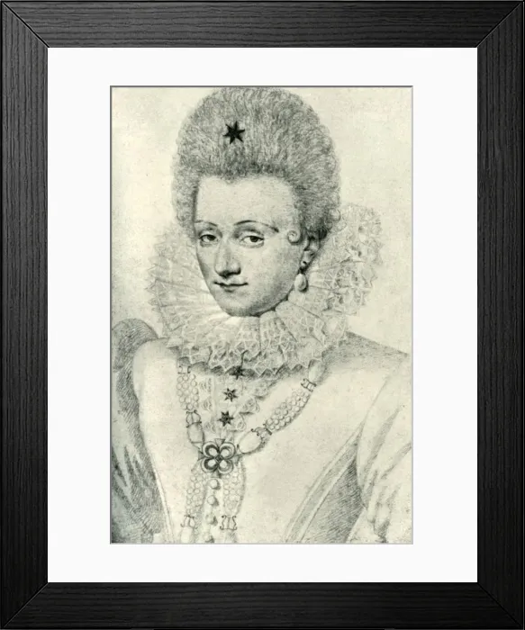 Framed Print : Gabrielle d Estrees, 1599, (1907). Creator: Unknown Framed Print : Gabrielle d Estrees, 1599, (1907). Creator: Unknown