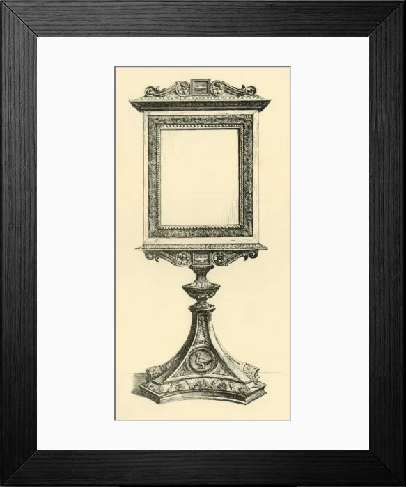 Framed Print : Standing mirror, c1510, (1881). Creator: Andrew Fingar Brophy Framed Print : Standing mirror, c1510, (1881). Creator: Andrew Fingar Brophy