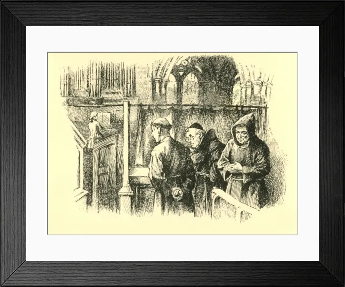 Framed Print : They remained standing, rooted to the spot, (1907). Creator: Unknown Framed Print : They remained standing, rooted to the spot, (1907). Creator: Unknown