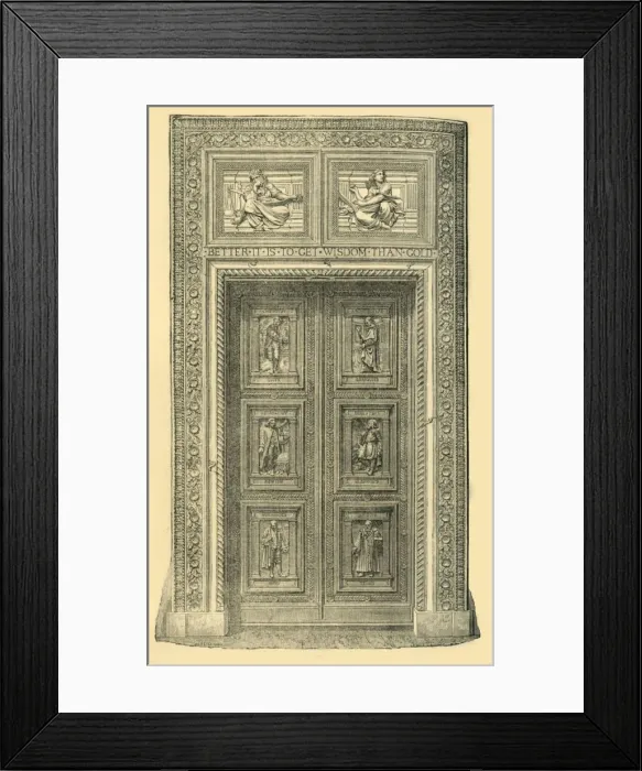 Framed Print : Central Door, South Kensington Museum, c1860s, (1881). Creator: Unknown Framed Print : Central Door, South Kensington Museum, c1860s, (1881). Creator: Unknown