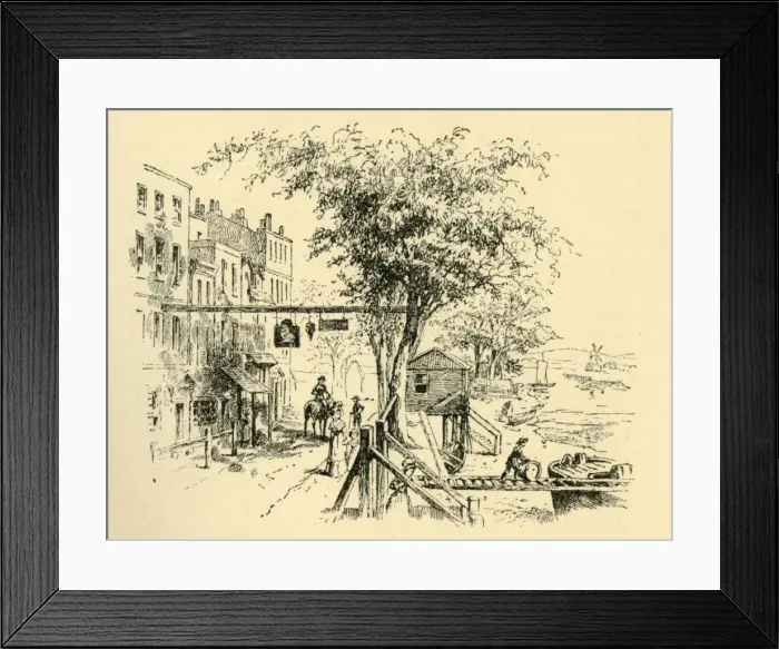 Framed Print : Chelsea at that time was a riverside village, (1907). Creator: Unknown Framed Print : Chelsea at that time was a riverside village, (1907). Creator: Unknown