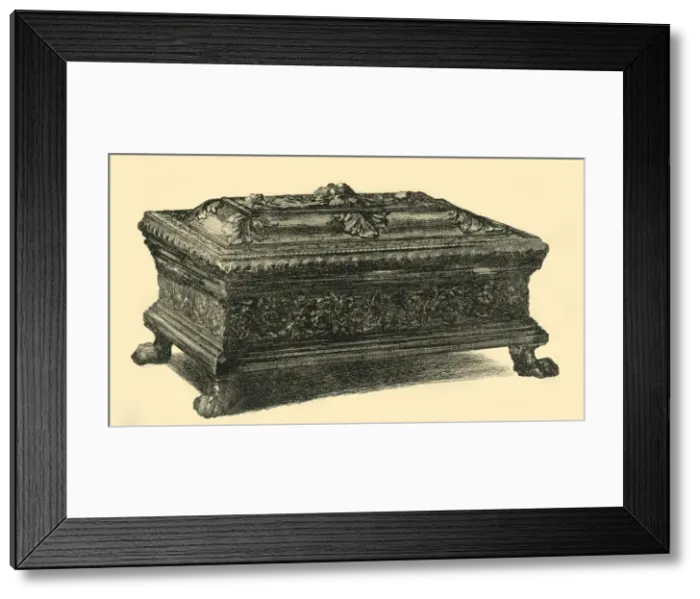 Framed Print : Bronze inkstand, early-mid 15th century, (1881). Creator: W F Randall Framed Print : Bronze inkstand, early-mid 15th century, (1881). Creator: W F Randall
