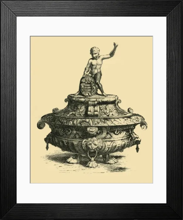 Framed Print : Bronze vase, 16th century, (1881). Creator: W. M. McGill Framed Print : Bronze vase, 16th century, (1881). Creator: W. M. McGill