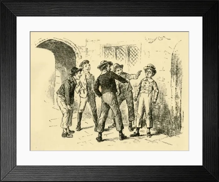 Framed Print : They indulged in jokes at the expense of the spectacled boy, (1907). Creator: Unknown Framed Print : They indulged in jokes at the expense of the spectacled boy, (1907). Creator: Unknown