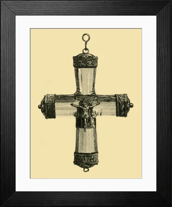 Framed Print : Crystal crucifix, c1550, (1881). Creator: Frederick Albert Slocombe Framed Print : Crystal crucifix, c1550, (1881). Creator: Frederick Albert Slocombe