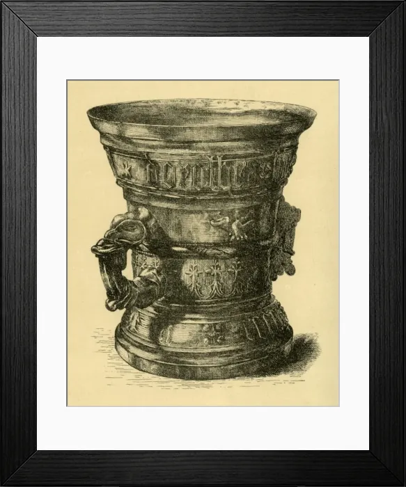 Framed Print : Mortar, 1545?, (1881). Creator: W. W. McCarty Framed Print : Mortar, 1545?, (1881). Creator: W. W. McCarty