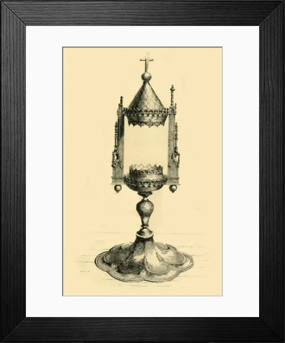 Framed Print : Silver monstrance or reliquary, 15th century, (1881). Creator:s Thomas Framed Print : Silver monstrance or reliquary, 15th century, (1881). Creator:s Thomas