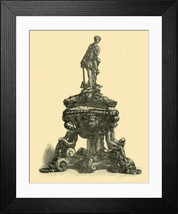 Framed Print : Bronze inkstand, mid-late 16th century, (1881). Creator: W. W. McCarty Framed Print : Bronze inkstand, mid-late 16th century, (1881). Creator: W. W. McCarty