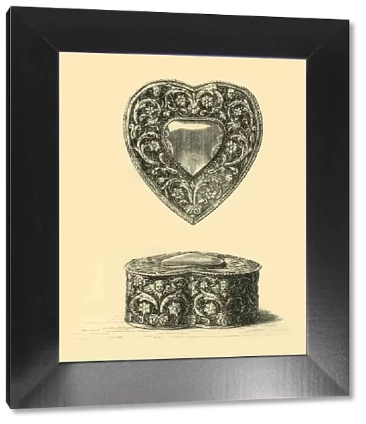 Heart-shaped box, c1650-1699, (1881). Creator: A A Bradbury
