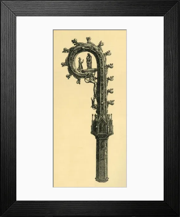 Framed Print : The Reichenau Crozier, 1351, (1881). Creator: Frederick Albert Slocombe
