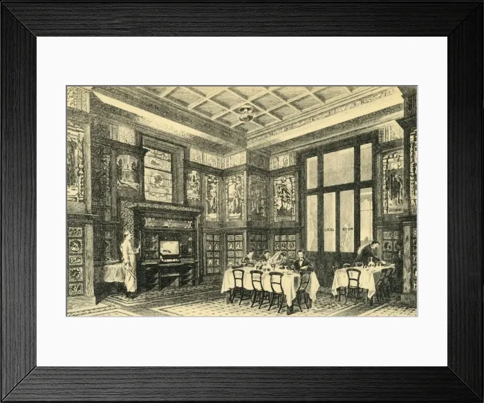 Framed Print : East Dining or Grill Room, c1860s, (1881). Creator: John Watkins Framed Print : East Dining or Grill Room, c1860s, (1881). Creator: John Watkins