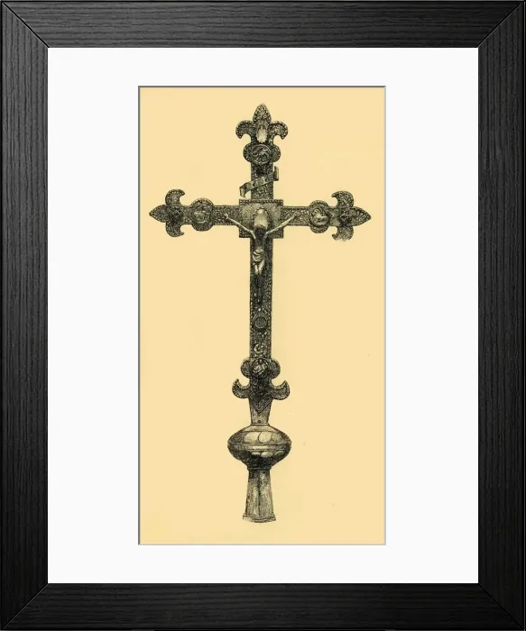 Framed Print : Cross, mid 14th century?, (1881). Creator: M Sullivan Framed Print : Cross, mid 14th century?, (1881). Creator: M Sullivan