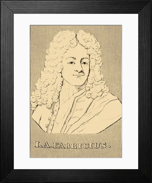 Framed Print : I. A. Fabricius, (1668-1736), 1830. Creator: Unknown Framed Print : I. A. Fabricius, (1668-1736), 1830. Creator: Unknown