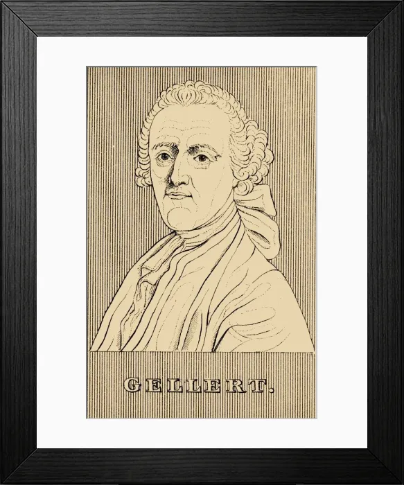Framed Print : Gellert, (1715- 1769), 1830. Creator: Unknown Framed Print : Gellert, (1715- 1769), 1830. Creator: Unknown