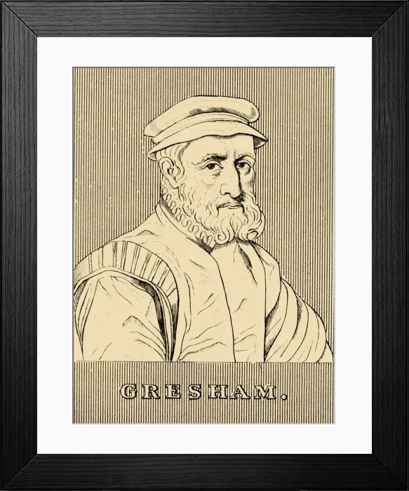 Framed Print : Gresham, (c1519-1579), 1830. Creator: Unknown Framed Print : Gresham, (c1519-1579), 1830. Creator: Unknown