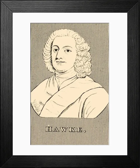 Framed Print : Hawke, (1705-1781), 1830. Creator: Unknown Framed Print : Hawke, (1705-1781), 1830. Creator: Unknown