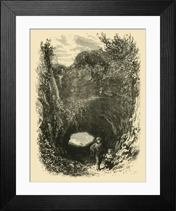 Framed Print : Cave at Pegwell Bay, 1898. Creator: Unknown Framed Print : Cave at Pegwell Bay, 1898. Creator: Unknown