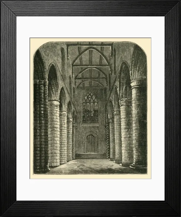 Framed Print : Interior of the Abbey Nave, Looking West, 1898. Creator: Unknown Framed Print : Interior of the Abbey Nave, Looking West, 1898. Creator: Unknown