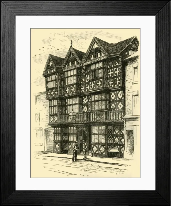 Framed Print : The Feathers Hotel, 1898. Creator: Unknown
