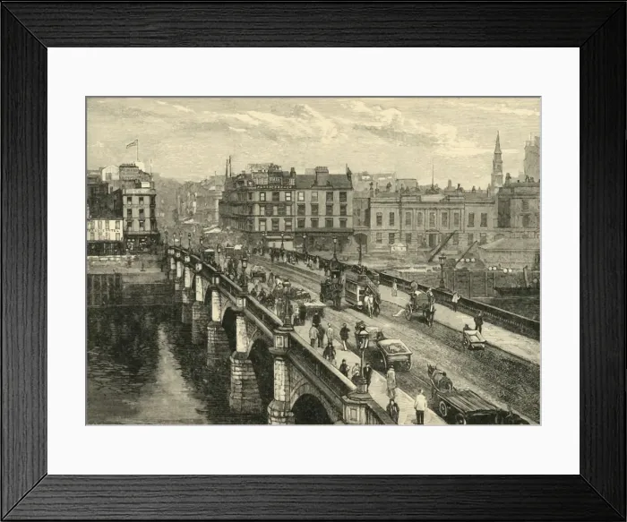 Framed Print : The Broomielaw Bridge, Glasgow, 1898. Creator: Unknown Framed Print : The Broomielaw Bridge, Glasgow, 1898. Creator: Unknown
