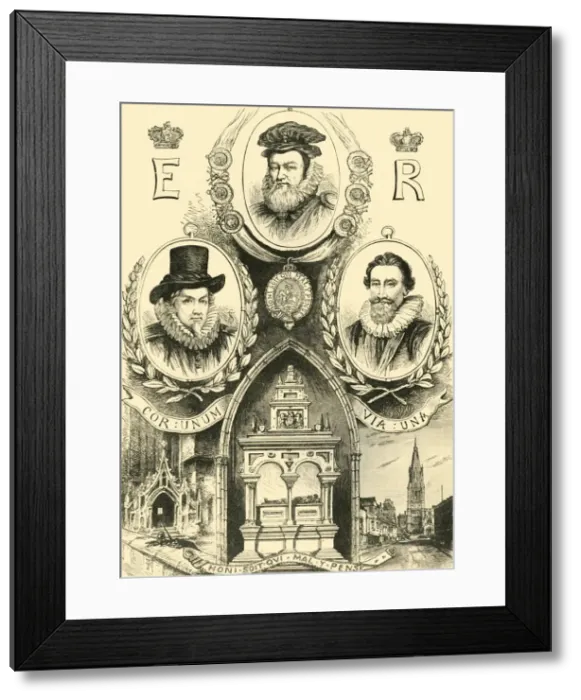 Framed Print : Burghley Portraits, 1898. Creator: Unknown Framed Print : Burghley Portraits, 1898. Creator: Unknown