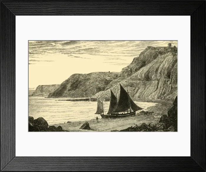 Framed Print : Cliffs near Whitby, 1898. Creator: Unknown Framed Print : Cliffs near Whitby, 1898. Creator: Unknown