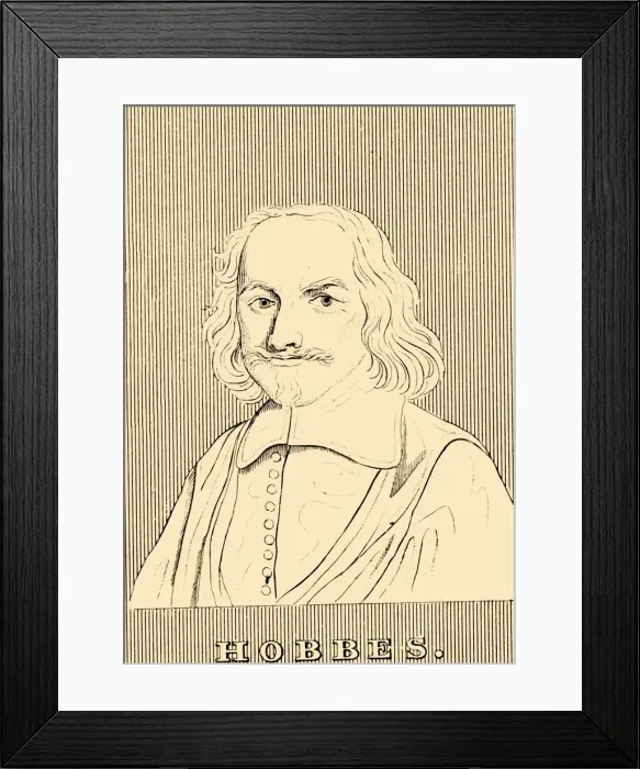 Framed Print : Hobbes, (1588-1679), 1830. Creator: Unknown Framed Print : Hobbes, (1588-1679), 1830. Creator: Unknown