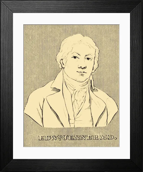 Framed Print : Edward Jenner M. D. (1749-1823), 1830. Creator: Unknown Framed Print : Edward Jenner M. D. (1749-1823), 1830. Creator: Unknown