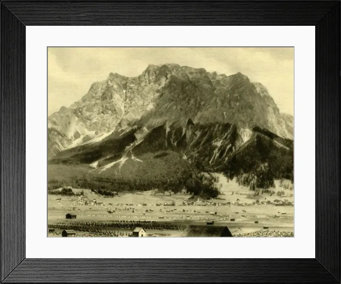 Framed Print : Ehrwald and the Wetterstein mountains, Tyrol, Austria, c1935. Creator: Unknown Framed Print : Ehrwald and the Wetterstein mountains, Tyrol, Austria, c1935. Creator: Unknown
