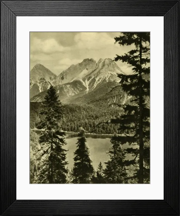 Framed Print : The Blindsee and the Fern Pass, Tyrol, Austria, c1935. Creator: Unknown Framed Print : The Blindsee and the Fern Pass, Tyrol, Austria, c1935. Creator: Unknown