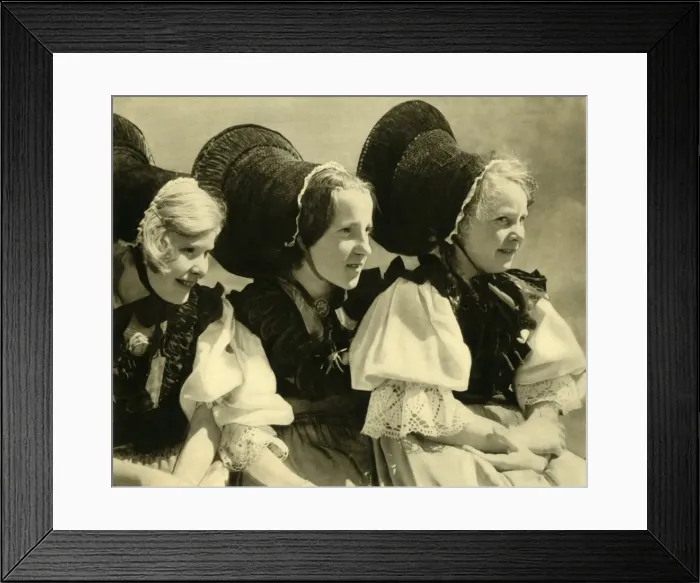 Framed Print : Girls in traditional costume, Vorarlberg, Austria, c1935. Creator: Unknown Framed Print : Girls in traditional costume, Vorarlberg, Austria, c1935. Creator: Unknown