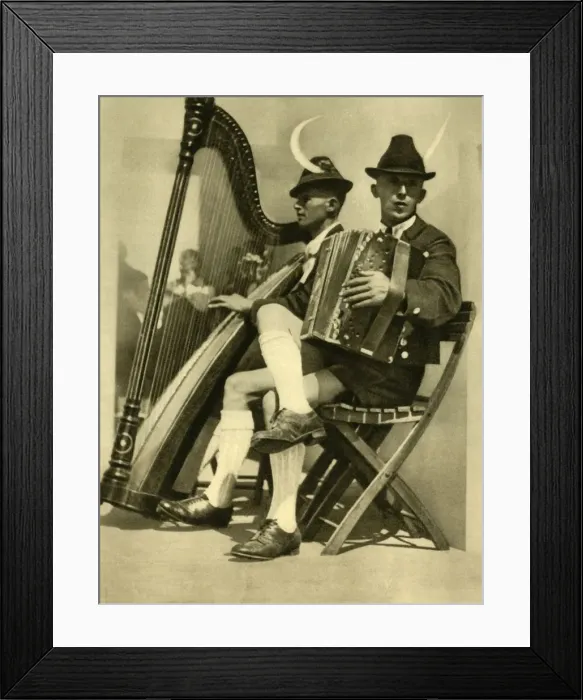 Framed Print : Musicians, Tyrol, Austria, c1935. Creator: Unknown Framed Print : Musicians, Tyrol, Austria, c1935. Creator: Unknown