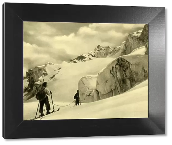 Skiing at Silvretta, Austria, c1935. Creator: Unknown