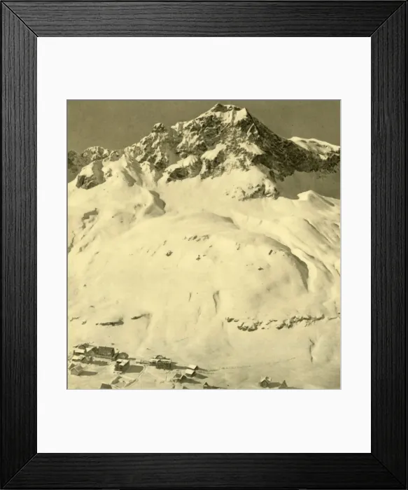 Framed Print : Zürs and the Hasenfluh peak, Vorarlberg, Austria, c1935. Creator: Unknown Framed Print : Zürs and the Hasenfluh peak, Vorarlberg, Austria, c1935. Creator: Unknown