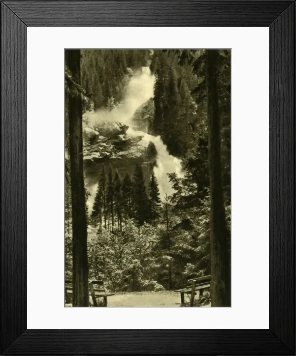 Framed Print : The Krimml Waterfalls, High Tauern National Park, Austria, c1935. Creator: Unknown Framed Print : The Krimml Waterfalls, High Tauern National Park, Austria, c1935. Creator: Unknown